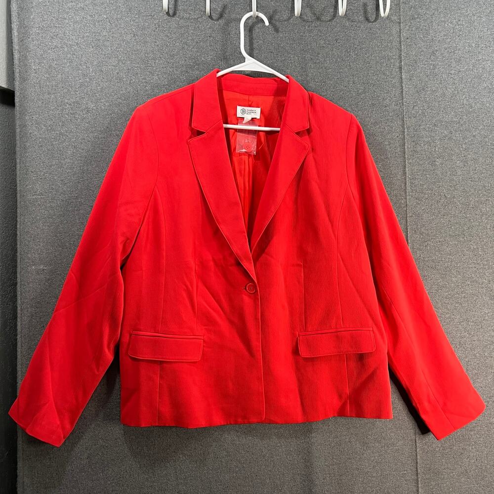 Candace Cameron Bure Suits Womens Regular Blazer Red Cherry Size Large